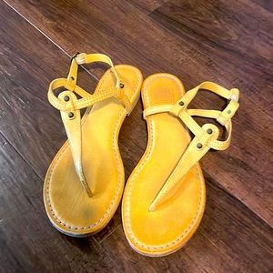 Frye leather yellow sandals size 8